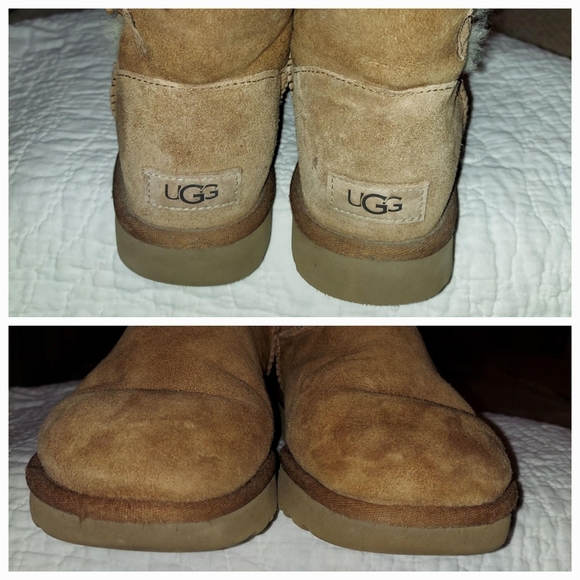 UGG Bailey Button Booties US Women's Size 7 in Chestnut - Picture 8 of 10